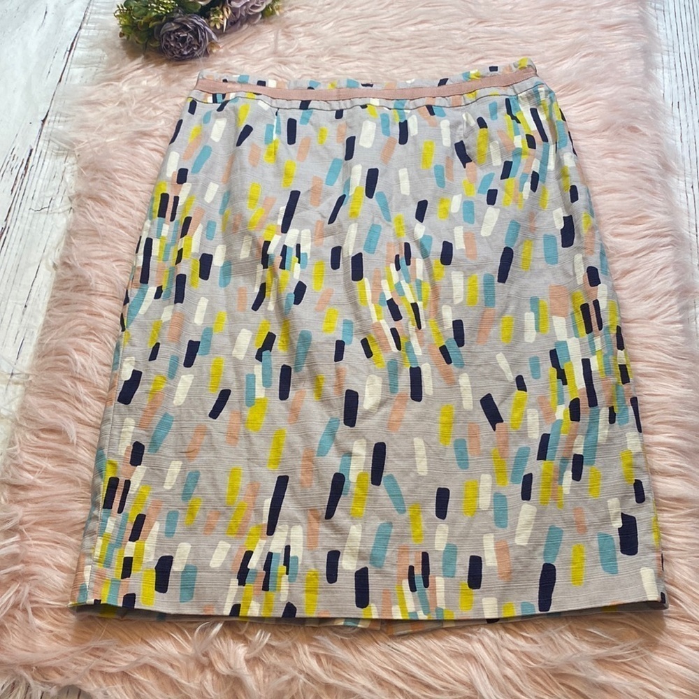 Boden Multicolor Abstract Pencil Skirt